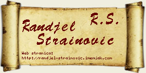 Ranđel Strainović vizit kartica
